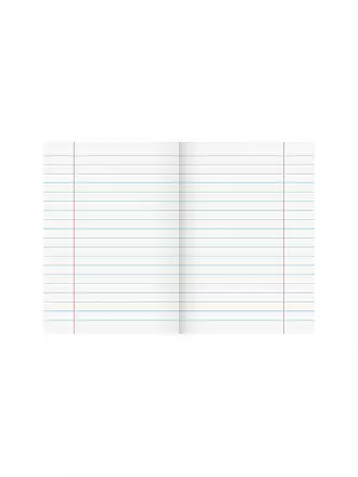 BRUNNEN VERLAG | Heft A5 Liniert 10 mm 40 Blatt mit Korrekturrand | 